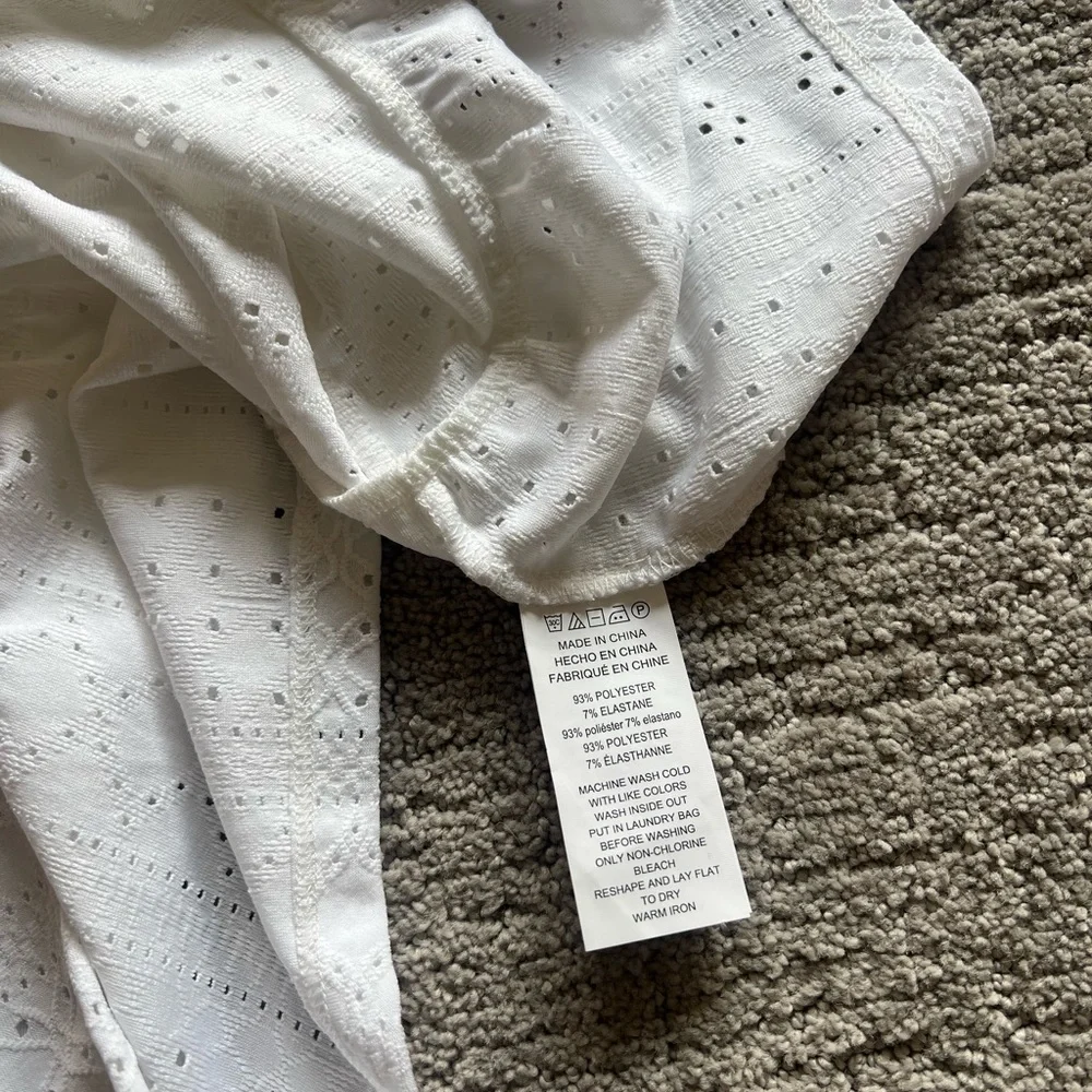Michael Kors White Eyelet Sleeveless Top